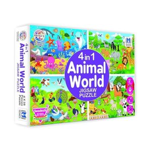 4 in 1 Animal World Jigsaw Puzzle Set - 35 Pieces Each