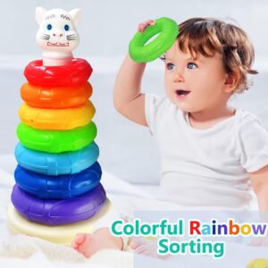 7 Colors Rings with Base, Activity Toys for Baby & Toddler