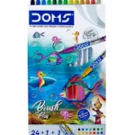 DOMS Brush Pen Box Pack | Flexible & Soft Tip That Gives Water Color Effect