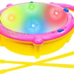 Flash Drum Toy with 2 Mallets for Kids | Multicolor 3D Lights | Dynamic Musical Instrument