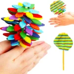 Spinning Candy Flower Toy for Kids - Lollipop Shaped Hand Spinner