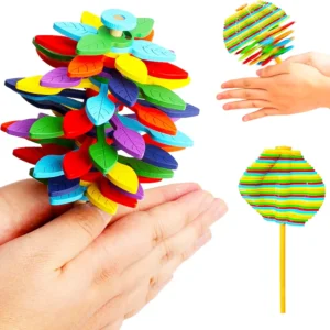 Spinning Candy Flower Toy for Kids - Lollipop Shaped Hand Spinner