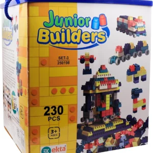 EKTA Junior Builders Building Blocks, Block Game for Kids - 230 Pieces