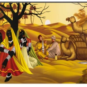 MDF Village View Satin Matt Texture UV Art Painting