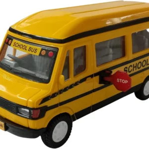 Pull back action school bus