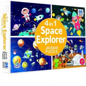 4 in 1 Space Explorer Jigsaw puzzle Set - 35 Pieces Each