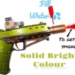 Musical Smoke Gun Toy with Moving Top Loader and Smoke Telescopic Barrel