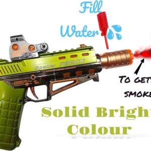 Musical Smoke Gun Toy with Moving Top Loader and Smoke Telescopic Barrel