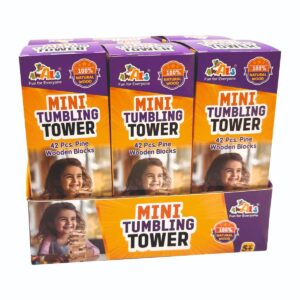 Mini Tumbling Tower 42 pcs. Wooden Blocks