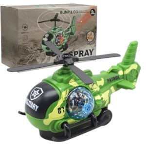 Military Camouflage Spray Helicopter Toy for Kids