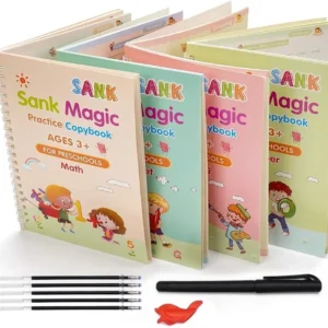 Sank Magic Practice Copybook, (4 BOOK + 10 REFILL+ 1 Pen +1 Grip)
