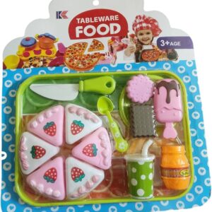 Tableware Food Cake Set (Multicolor) (15 Pcs Set Play Fun with Small Cutlery)