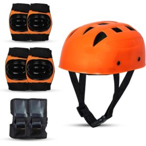 Kids Skating Protection Kit with Helmet, Knee Pads, Elbow Pads and Wrist Guards