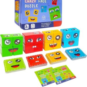 Crazy face puzzle game for kids