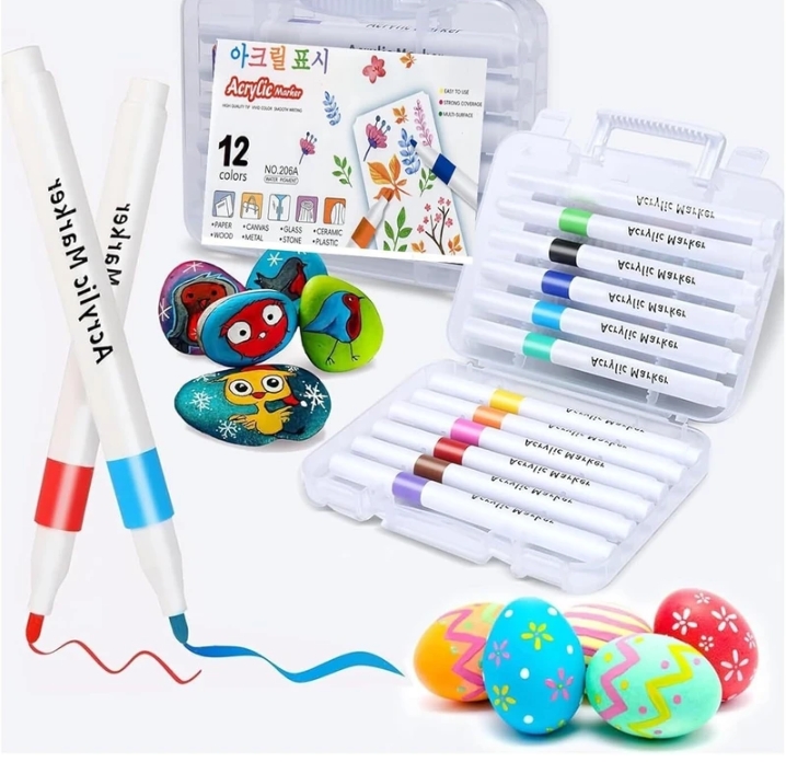 Acrylic marker pen set of 12 colours