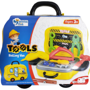 Rolling van tool box for kids