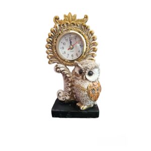 Table clock with owl decorative