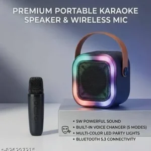 S664 BLUETOOTH PORTABLE KARAOKE SPEAKER Wireless MIC with voice changer 5 W- Bluetooth Speaker
