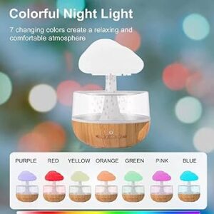 Rain Cloud Air Humidifier – Mushroom Waterfall Lamp