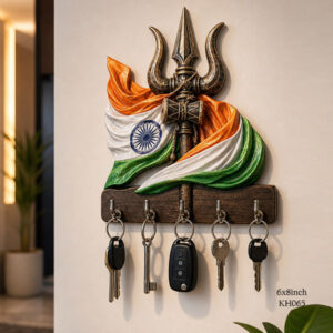 Mahadev Trishul with Flag Key Holder size: 6x8inch