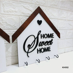 White brown Sweet Home Key Holder size: 6x8inch