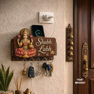 Shubh labh Printed Mobile Key Holders Wooden size: 9x6inch
