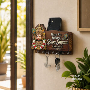 Khatushyamji Printed Mobile Key Holders Wooden size: 9x6inch